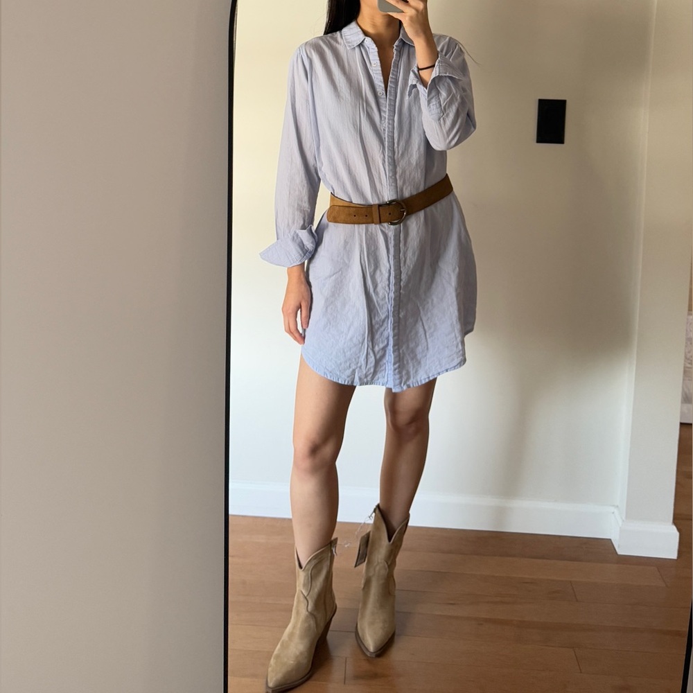 MANGO embroidered long shirt
